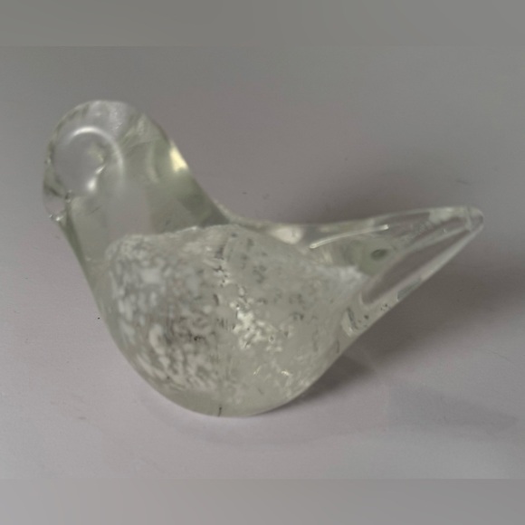 Vintage Hand Blown Murano Styl Glass Bird Decor/ Paperweight - Picture 2 of 6